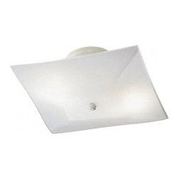 2 Bulb Flush Mount by Kichler Lighting Ceiling Space  with White finish - Lighting