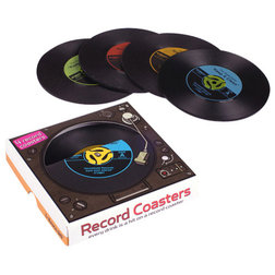 Contemporary Coasters 45-RPM Record Coasters, Set of 4