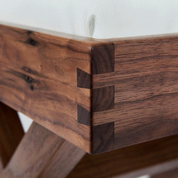 X-Base Stools - Leather Upholstery - Footstools And Ottomans
