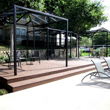 Outdoor BBQ, Pergola, Fire Pit & Deck for Apartment Complex