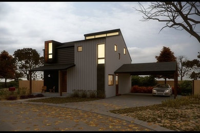 Contemporary exterior home idea in Austin