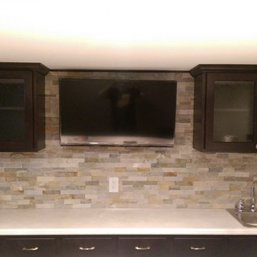 TV Installs - Bar mounted TV in Man Cave