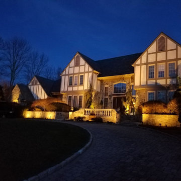 Lighting makes for a powerful statement on this gorgeous home