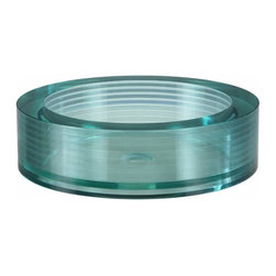 Miseno - Miseno MNO-105G Circular 17-7/10" Tempered Glass Vessel Bathroom Sink - Bathroom Sinks