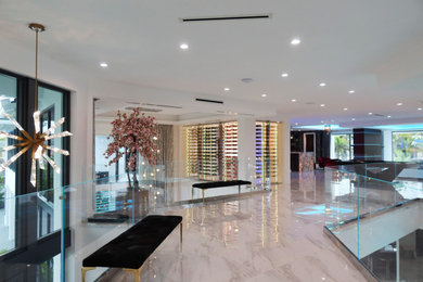 Inspiration for a modern wine cellar remodel in Miami