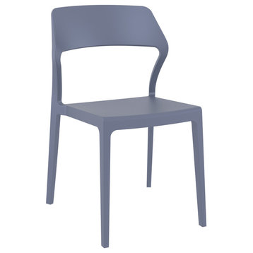 Snow Dining Chair, Dark Gray, Set of 2