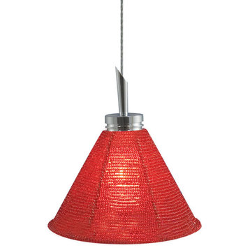 Light Monorail Adapt Low Voltage Pendant, Red Chrome