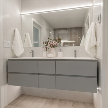 Sleek modern bathroom