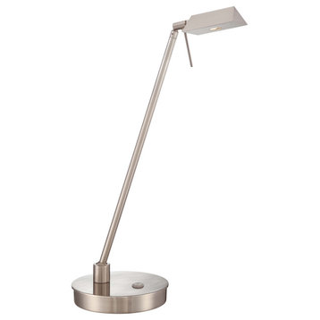 George Kovacs P4316-084 LED Table Lamp George`S Reading Room Brushed Nickel