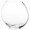 Glass Moon Vase Oval Bowl H:12" L:14" Oval Flower Vase Centerpiece