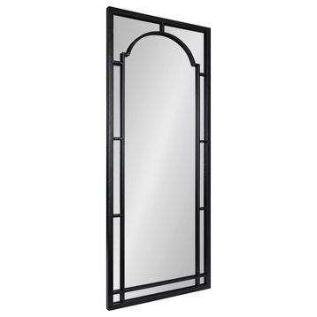 Lyla Metal Framed Arch Mirror, Black 20x48