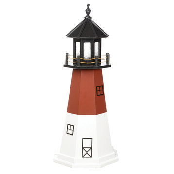 Barnegat Hybrid Lighthouse, Replica, 4 Foot, Solar, No Base