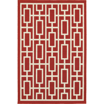 Oriental Weavers Meridian 9754R 5'3"x7'6" Red/Ivory Rug