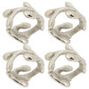 Twigs Design Napkin Rings (Set of 4), Silver