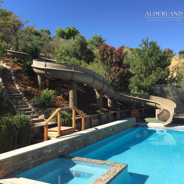 100' foot long family owned waterslide.  Alamo, CA