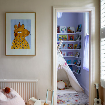 Born & Bred Studio - Cool Colour Blocked Little Girls Room, Muswell Hill, London