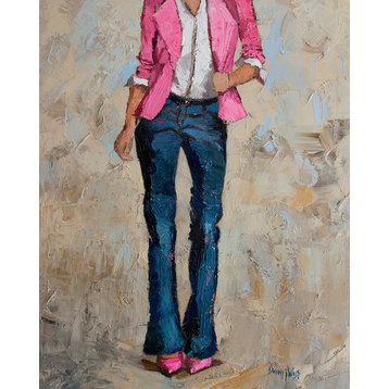 "Figurative, Business Casual" Canvas Wall Art by Donna J. West, 10"x14"