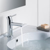 Blossom Brass Round Single Handle Bathroom Vanity Sink faucet, Chrome W/ Pop-Up