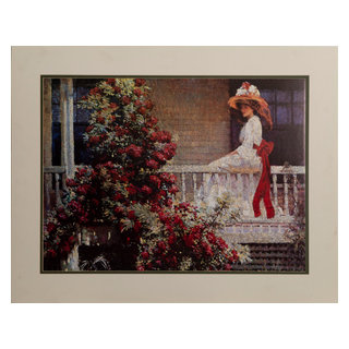 3dRose Gartenflagge 'The Crimson Rambler' – 45,7 X 68,6 Cm, Polyester Mit Viktorianischem Damen-Motiv