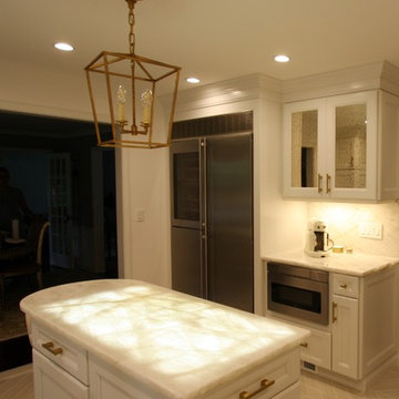 Short Hills NJ - Kitchen Island Lit from Beneath