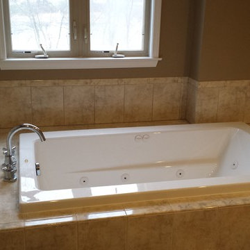 Ann Arbor Ceramic Shower with Jacuzzi Tub Renovation
