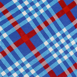 Brit Plaid Area Rug in Blue and Red - The Rug Market America - Area Rugs