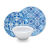 Royal Lapis Melamine 12-Piece Dinnerware Set