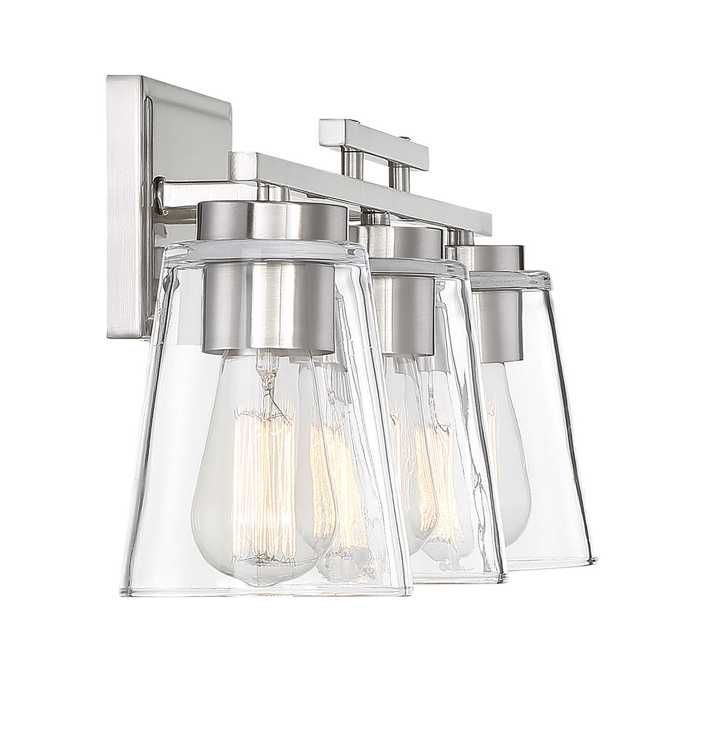 Calhoun Vanity Fixture, Satin Nickel, 3-Light