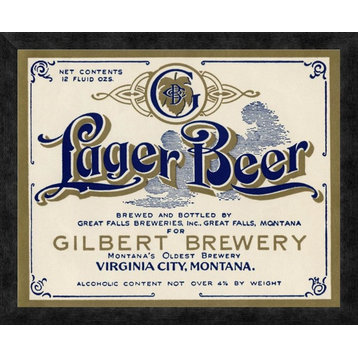 "Gilbert Brewery Lager Beer"  by Vintage Booze Labels, 24x20"