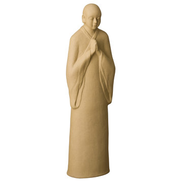 23.5 in Light Ash Zen Monk Figurine