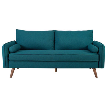 Revive Upholstered Fabric Sofa, Teal