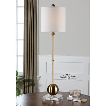 Luxe Brushed Brass Buffet Lamp