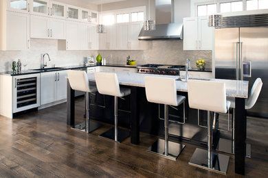 Kitchen - transitional kitchen idea in Vancouver