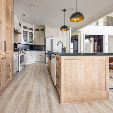 White Oak, Black Accents and Accessible Beige Cabinetry