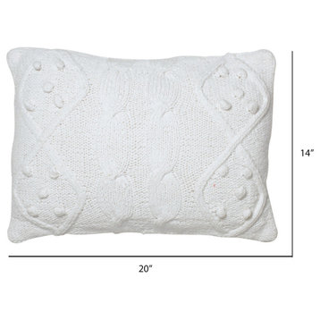 Vickerman QTx17571 Decorative 14"x20" French Knot Cushion Pillow