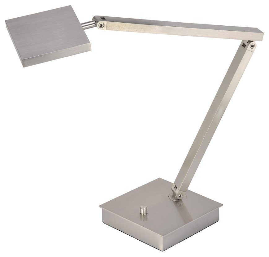 Access Lighting TaskWerx 1 Light Table Lamp, Brushed Steel - Modern ...