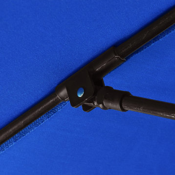 9' Patio Umbrella Bronze Pole Fiberglass Ribs Push Lift Pacific Premium, Pacific Blue