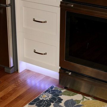 Kitchen baseboard lighting