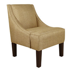 Universal Lighting and Decor - Uptown Glitz Filbert Fabric Swoop Armchair - Bar Stools And Counter Stools