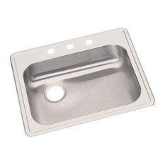 Elkay GE12522L Dayton 25" Single Basin Drop In Stainless Steel - 3 Faucet Holes
