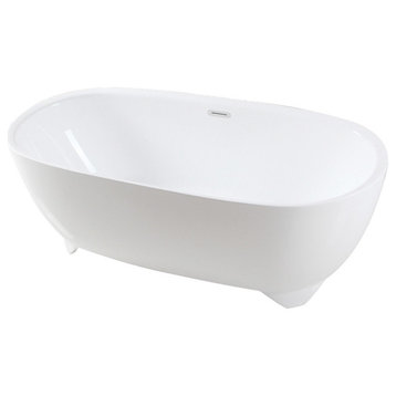 Aqua Eden 67" Acrylic Freestanding Tub, White