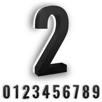 5 in ABS Backlit LED Floating Address Number, Up-Scale Modern Look LumaNumbers,
