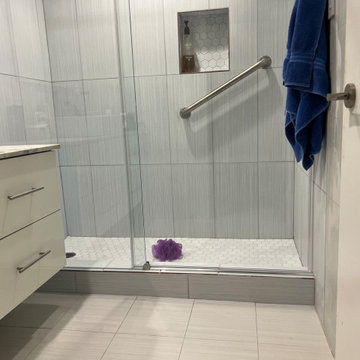 Contemporary Shower Bath Conversion Houston