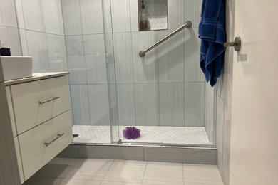 Contemporary Shower Bath Conversion Houston