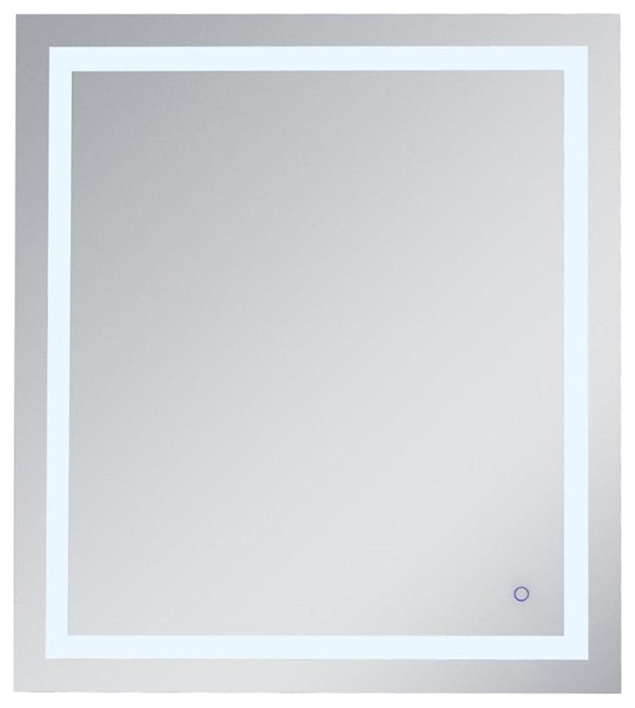 Elegant Decor Helios 36" x 27" Hardwired LED Bathroom Mirror with Touch ...