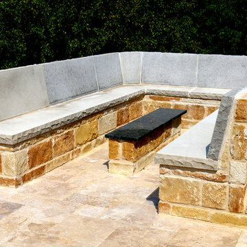 Contemporary Home with Stone Sitting Area