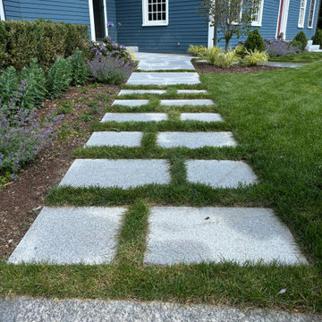 Cape style home front yard