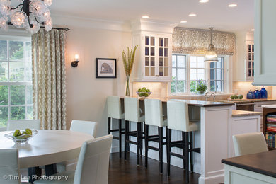 Example of a trendy kitchen design in New York
