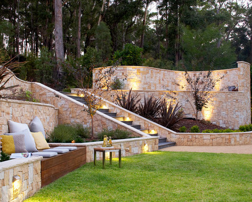 Backyard Retaining Wall Ideas Home Design Ideas, Pictures ...