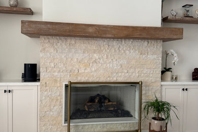 Example of a trendy living room design in Miami